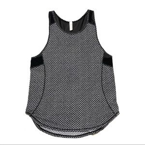 Lululemon Black White Mesh Sculpt Tank Size 6
